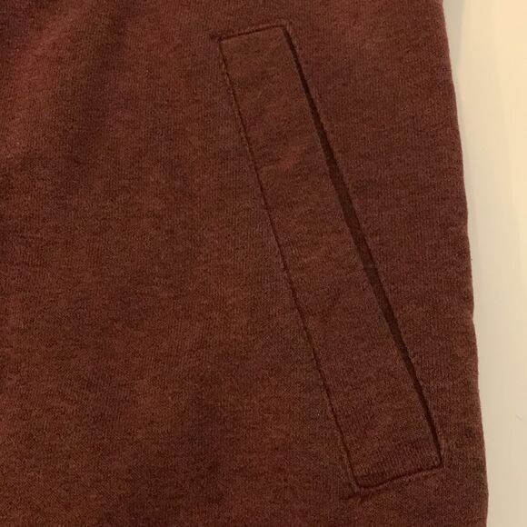 H&M button front hoodie type jacket. Two front pockets distressed at elbows - Picture 13 of 16